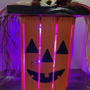 Wooden Pumpkin Witch
