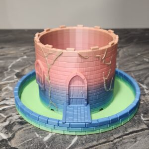 Vibrant Neon colored Castle Moat Planter